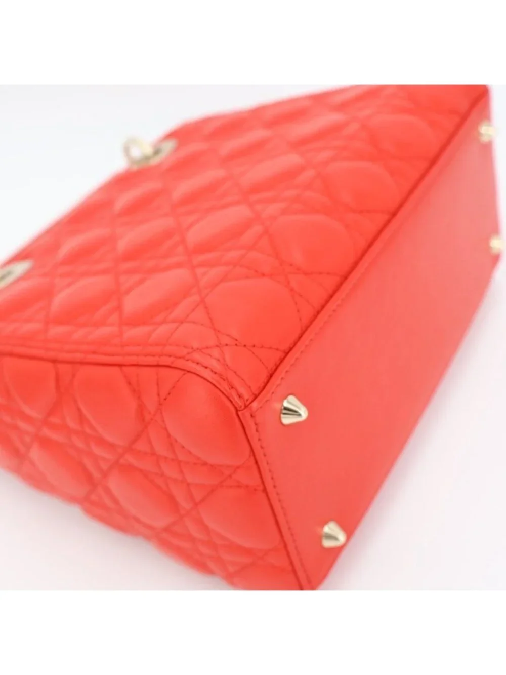 Dior Lady Cannage Leather 2-Way Handbag